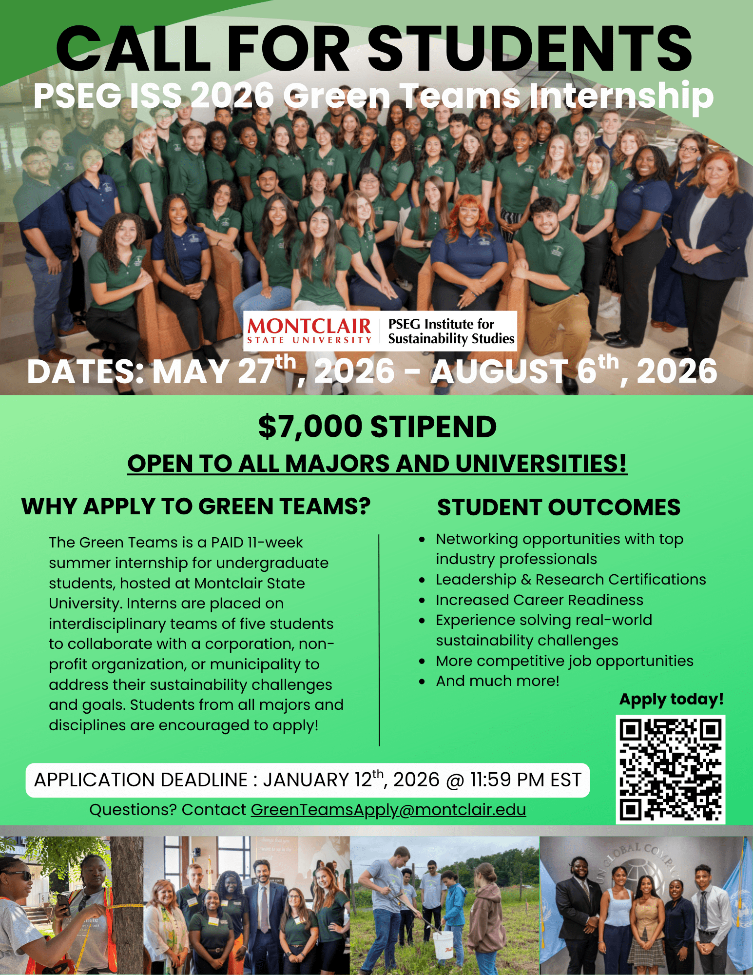 Call for Students – 2026 Green Teams Compressed